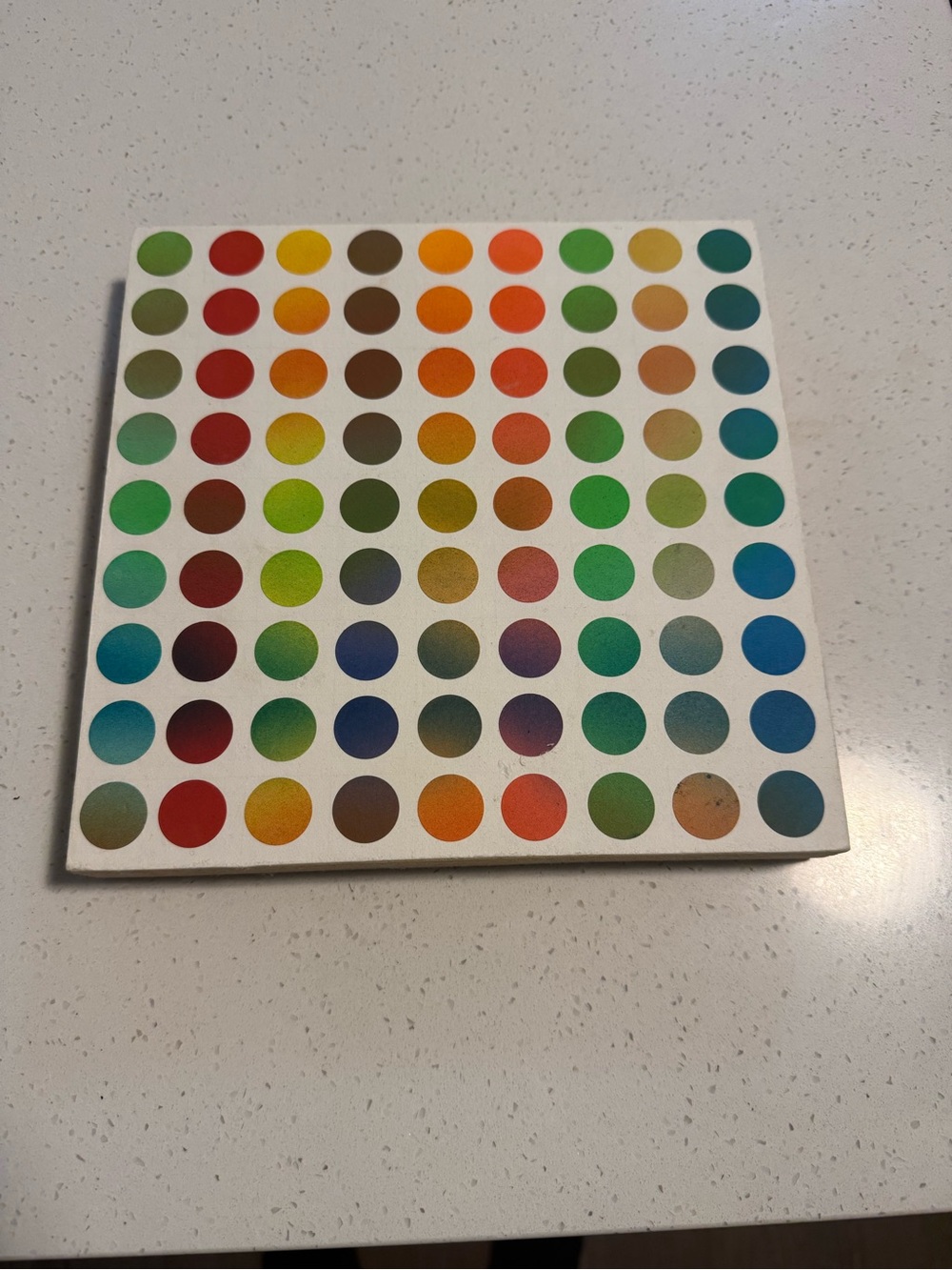 Colorful Polka Dot Canvas Art 12x12 - Vibrant Rainbow Dots